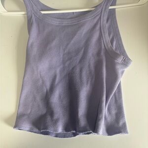 Urban Outfitters Light Purple Ribbed Tank Top
